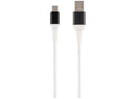 MONOPRICE ATLASFLEX SERIES DURABLE USB 2.0 TYPE-C TO TYPE-A CHARGE & SYNC KEVLAR-REINFORCED NYLON-BRAID CABLE_ 3FT_ WHITE