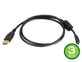 MONOPRICE USB TYPE-A TO MICRO TYPE-B 2.0 CABLE - 5-PIN 28/24AWG GOLD PLATED BLACK 3FT_ 3-PACK