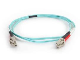 LEGRAND-ORTRONICS 15M LC/LC 10GB OM4 MULTIMODE AQUA FIBER
