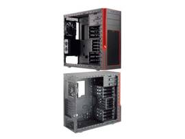 SUPERMICRO BLACK S5 MID-TOWER CHASSIS (RED TRIM) W/O POWER SUPPLY