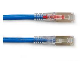 CAT6A 650-MHz Locking Snagless Patch Cable S/FTP CM PVC BL 20FT