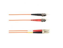 OM1 62.5/125 Multimode Fiber Optic Patch Cable - OFNR PVC, ST to LC, Orange, 10-