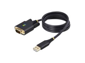 STARTECH 3FT (1M) USB TO SERIAL ADAPTER CABLE, COM RETENTION, INTERCHANGEABLE SCREWS/NUTS, USB-A TO DB9 RS232, FTDI IC, ESD PROTECTION, WINDOWS/MACOS/