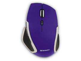 WIRELESS 6-BUTTON BLU LED MOUSE PURP