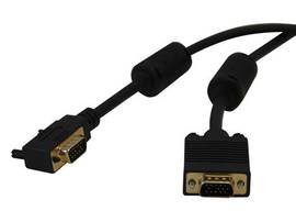 25ft VGA Coax Monitor Cable with RGB High Resolution Right Angle HD15 M/M 25 ft