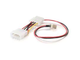 C2G 6IN 3-PIN FAN TO 4-PIN PASS THRU PWR CBL