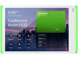 7 IN. ROOM SCHEDULING TOUCH SCREEN FOR MICROSOFT TEAMS SOFTWARE, WHITE SMOOTH, INCLUDES ONE TSW-770-LB-W-S LIGHT BAR
