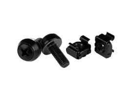 M6 SCREWS & CAGE NUTS - 50 PACK, BLACK