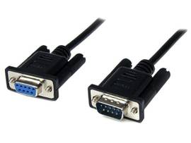 2M BLACK DB9 RS232 NULL MODEM CABLE F/M