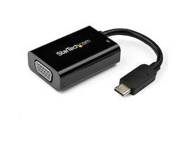 USB-C (DP 1.2 Alt Mode HBR2) to VGA video display adapter w/ 60W Power Delivery