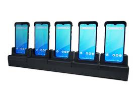 UNITECH PA768 5-SLOT TERMINAL CHARGING CRADLE WITH POWER ADAPTER 12V/5A. INCLUDING DETACHABLE COVER FOR PA768 WITH OR WITHOUT BUMPER. (3 PINS POWER
