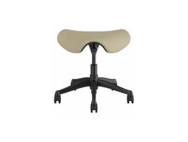FREEDOM SADDLE STOOL WITH BAR HEIGHT CYLINDER - MINERAL CORVARA LEATHER
