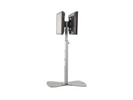 LEGRAND-CHIEF MFP DUAL HEAD FLOOR STAND UNIV BRKT SLV