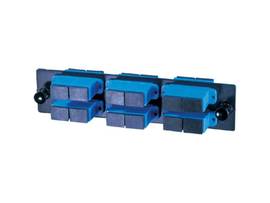 LEGRAND-ORTRONICS PANEL,6/SC/DX/BLUE/CER/SM,1U,BLACK