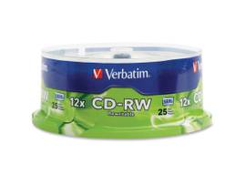 CD-RW 80M/700MB 4X-12X HS 25PK SPDL