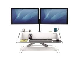 FELLOWES LOTUS SIT STAND WORKSTATION MANUAL WHITE