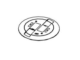 LEGRAND-WIREMOLD P-THRU COVER ASSY GRAY/TC