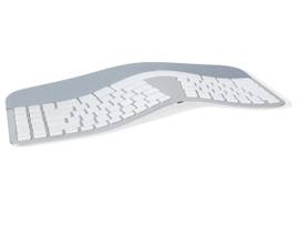 SCULPTED ERGONOMIC WIRED KEYBOARD FOR MAC - US ENGLISH - SILVER W/ WHITE KEYS - USB