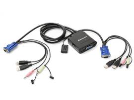 IOGEAR SWTCH W/AUD/MIC 2P USB CBL KVM