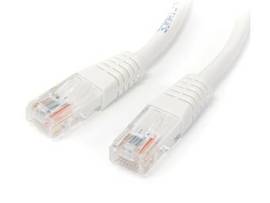 3FT WHITE MOLDED CAT5E UTP PATCH CABLE