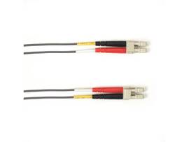 OS2 9-Micron Single-Mode Fiber Optic Patch Cable - OFNR PVC, LC-LC, Gray, 5-m (1