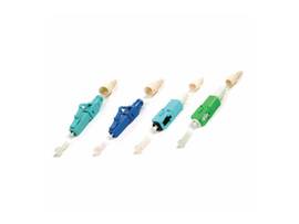 SIEMON FIBER, CONNECTOR, LIGHTBOW, MULTIMODE, OM4, 50/125, LC, SIMPLEX, 900UM BUFFERED, WHITE BOOT, AQUA CONNECTOR, MECHANICAL SPLICE