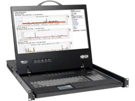 TRIPP LITE 16PORT VGA KVM CONSOLE W/19 LCD MNTR/KBD