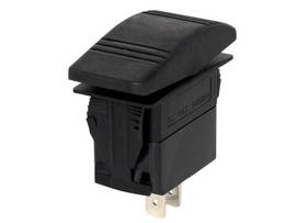 GAMBER SWITCH, ROCKER, ON/OFF, SPST, 3 CONTACTS, 1 RED LIGHTS, BLACK