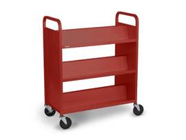 BRETFORD BOOK/UTIL TRUCK 3-SHLF DOUBLE SIDE
