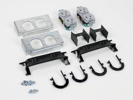 LEGRAND-WIREMOLD DBL DUPLEX KIT W/20A RCPT