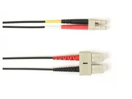 BLACK BOX CORP SM FO PATCH CABLE DUPLX, PLENUM, BK, SCLC