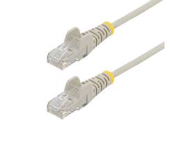 STARTECH 25FT GRAY SLIM CAT6 ETHERNET CABLE, SNAGLESS, 100W POE, UTP, LSZH, 28AWG BARE COPPER WIRE, SLIM RJ45 NETWORK PATCH CORD, FLUKE TESTED