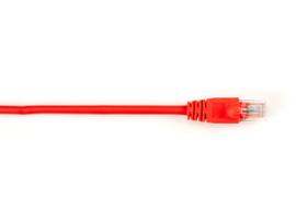 BLACK BOX CORP CAT5E MOLDED BOOT PATCH C RED 4FT