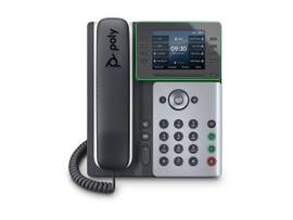 HP POLY EDGE E350 IP PHONE AND POE-ENABLED WITH POWER SUPPLY-US