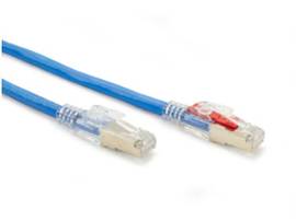 CAT6A 650-MHz Locking Snagless Patch Cable S/FTP CM PVC BL 10FT