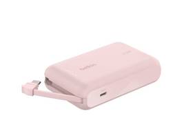 BELKIN BOOSTCHARGE POWERBANK 10K W/ INTEGRATED CABLE,PINK