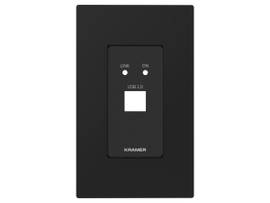 KRAMER BLACK FRAME AND FACEPLATE SET FOR WP 2UT WALL PLATE
