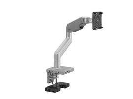 M8.1 MONITOR ARM FOR SINGLE MONITOR WITH M/CONNECT2 DOCK AND CLAMP BASE, ANGLED ARM AND DYNAMIC ARM WITH STANDARD MONITOR TILT AND BLACK STANDARD