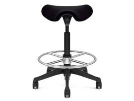FREEDOM ACTIVE PONY STOOL WITH COUNTER HEIGHT CYLINDER - BLACK CORDE 4 FABRIC