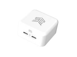 STM 35W DUAL PORT (USB-C & USB-C) POWER ADAPTER (US PLUG) - WHITE