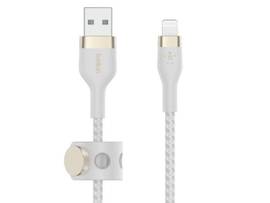 BELKIN,USB-A TO LTG, BRAID SIL, 3M, WHT