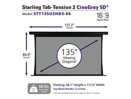 ELITE SCREENS STARLING TAB-TENSION 2 CINEGREY 5D 135INCH DIAG 16 9 8K 4K ULTRA HD