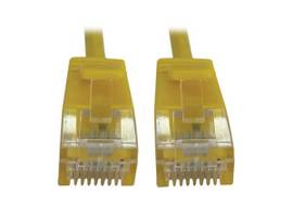 TRIPPLITE CAT6 CABLE SNAGLESS SLIM M/M YELLOW 10FT