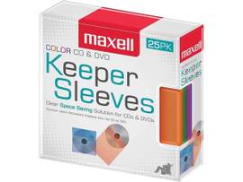MAXELL CD KEEPERS COLOR 25PK
