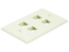 MONOPRICE WALL PLATE FOR KEYSTONE_ 4 HOLE - IVORY