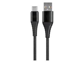 MONOPRICE USB 2.0 C TO A CHRG&KEVLAR-CBL 6FT BLK
