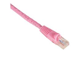 GigaTrue CAT6 Component 550-MHz Patch Cable Molded Boots Straight-Pinned Pink 6-