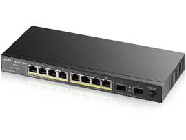 ZYXEL GS1100-10HP - 8-PORT GIGABIT 802.3AT/802.3AF POE+ (8 PORTS GBE POE) 130W POWER BUDGET AND 2X SFP UPLINKS
