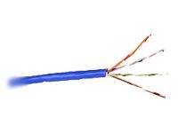 CAT5e SOLID BULK CABLE  4PR;24AWG;1000  BLUE PLNM