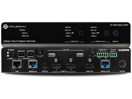 ATLONA OMEGA 4X2 4K/UHD MULTIFORMAT MATRIX SWITCHER, WITH HDMI, USB-C, HDBASET INPUT AND OUTPUT WITH USB PASS THROUGH OVER HDBASET